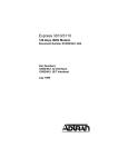 ADTRAN Express 3110 Instruction manual