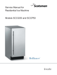 Scotsman SCCG50 Service manual