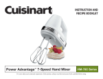 Cuisinart HM-70C - Hand Mixer Specifications