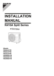 Daikin ARX25J3V1B Installation manual