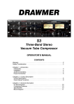 Drawmer S3 Operator`s manual