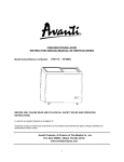 Avanti CF268G Instruction manual