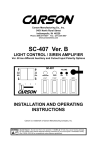 Carson SC-407 Ver. B and Operating instructions