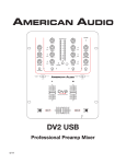 American Audio DV2 USB Instruction manual