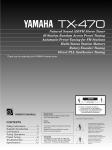 Yamaha TX-470 Owner`s manual