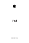 Apple iPad (iOS 3.2 Software) Product information guide