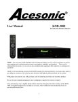 Acesonic KOD-3000 User manual