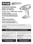 Ryobi P202 Operator`s manual