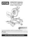 Ryobi TS1343L Operator`s manual