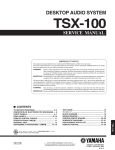 Yamaha TSX-100 Service manual