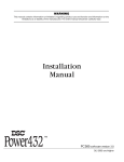 DSC Power432 PC585 Installation manual