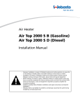 Webasto Air Top 2000 S B Installation manual