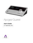 Apogee Quartet User`s guide