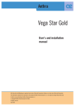 Aethra Vega Star Gold Installation manual
