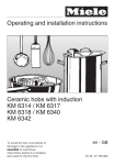 Operating and installation instructions Ceramic hobs with induction