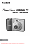 Canon PowerShot A 1000 IS User guide