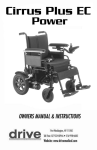 Drive Medical Cirrus Plus Power Wheelchair User`s manual