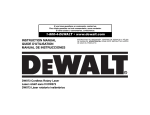 DeWalt DW073 Instruction manual