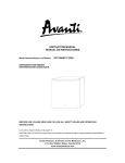 Avanti RF171PSS Instruction manual