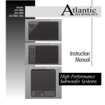 Atlantic Technology 352 PBM Instruction manual