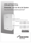 Bosch Greenstar 18i Instruction manual