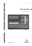 Behringer Power Mixer User manual