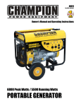 Champion Power Equipment 40011 Owner`s manual