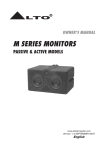 Alto M Series Monitor Owner`s manual