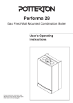 Baxi Potterton Performa 28 Operating instructions