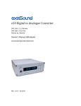exaSound E20 Owner`s manual