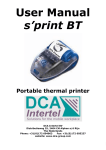 DCA Intertel s'print BT User manual