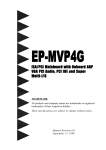 EPOX MVP4G Specifications