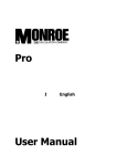 Monroe PRO User manual