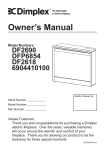 Dimplex 6904410100 Owner`s manual