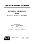 Bard WG5S Series Installation manual