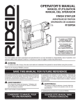 RIDGID R150FSA Operator`s manual