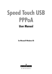 Alcatel SpeedTouch Speed Touch Home Asymmetric Digital Subscriber Line (ADSL) Modem Installation guide
