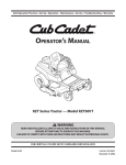 Cub Cadet RZT50 Operator`s manual