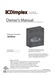 Dimplex DFOP25 Owner`s manual