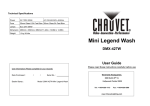 Chauvet Mini Legend Wash DMX-427W Specifications