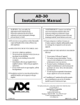 American Dryer Corp. ADE-30S Installation manual