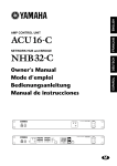 Yamaha NHB32-C Owner`s manual