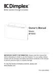 Dimplex BF9000 Owner`s manual