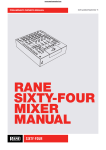 Rane SIXTY-ONE Owner`s manual