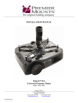 Premier Mounts Polaris Universal Projector Mount MAG-PRO Installation manual