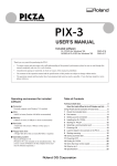 Roland Picza PIX-4 User`s manual