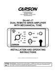 Carson SA-441-17 Operating instructions