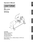 Craftsman 351.221060 Operator`s manual
