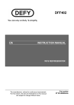 Defy F616 Instruction manual