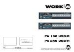 Work Pro Pa 240 USB User manual